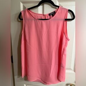 DKNY coral sleeveless blouse, size M